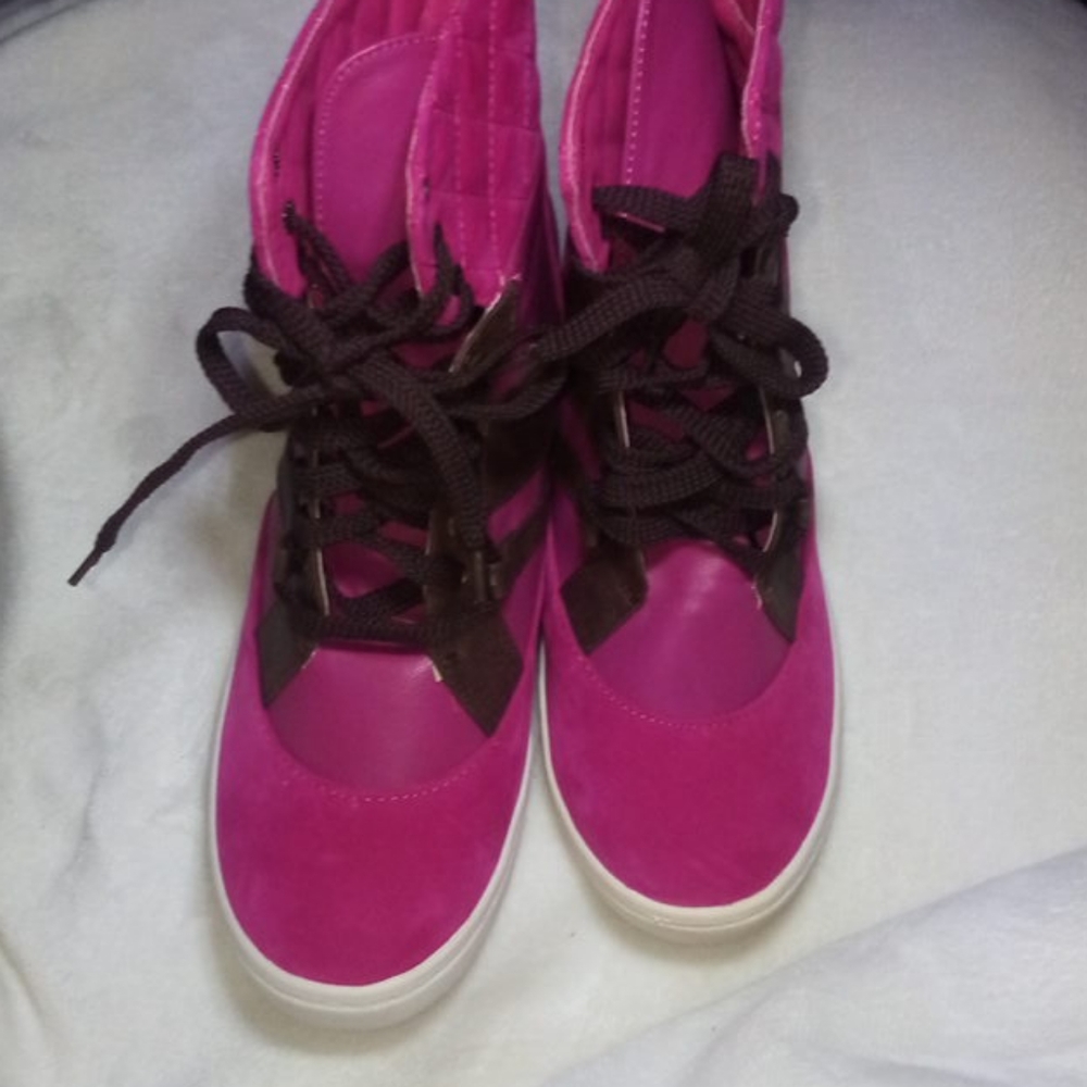 Fuchsia High Top Sneakers